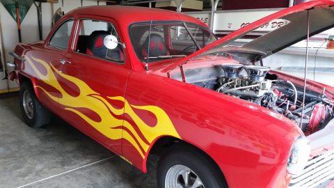 1951 Ford Businessman Coupe Hot Rod (yes, it has yellow flames on the red body) for sale