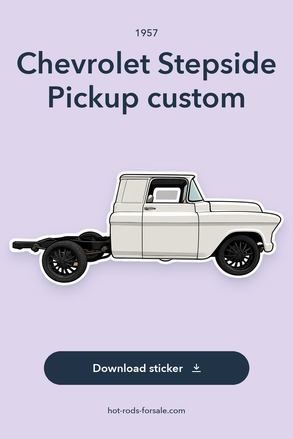 1957 Chevrolet Stepside Pickup custom sticker preview