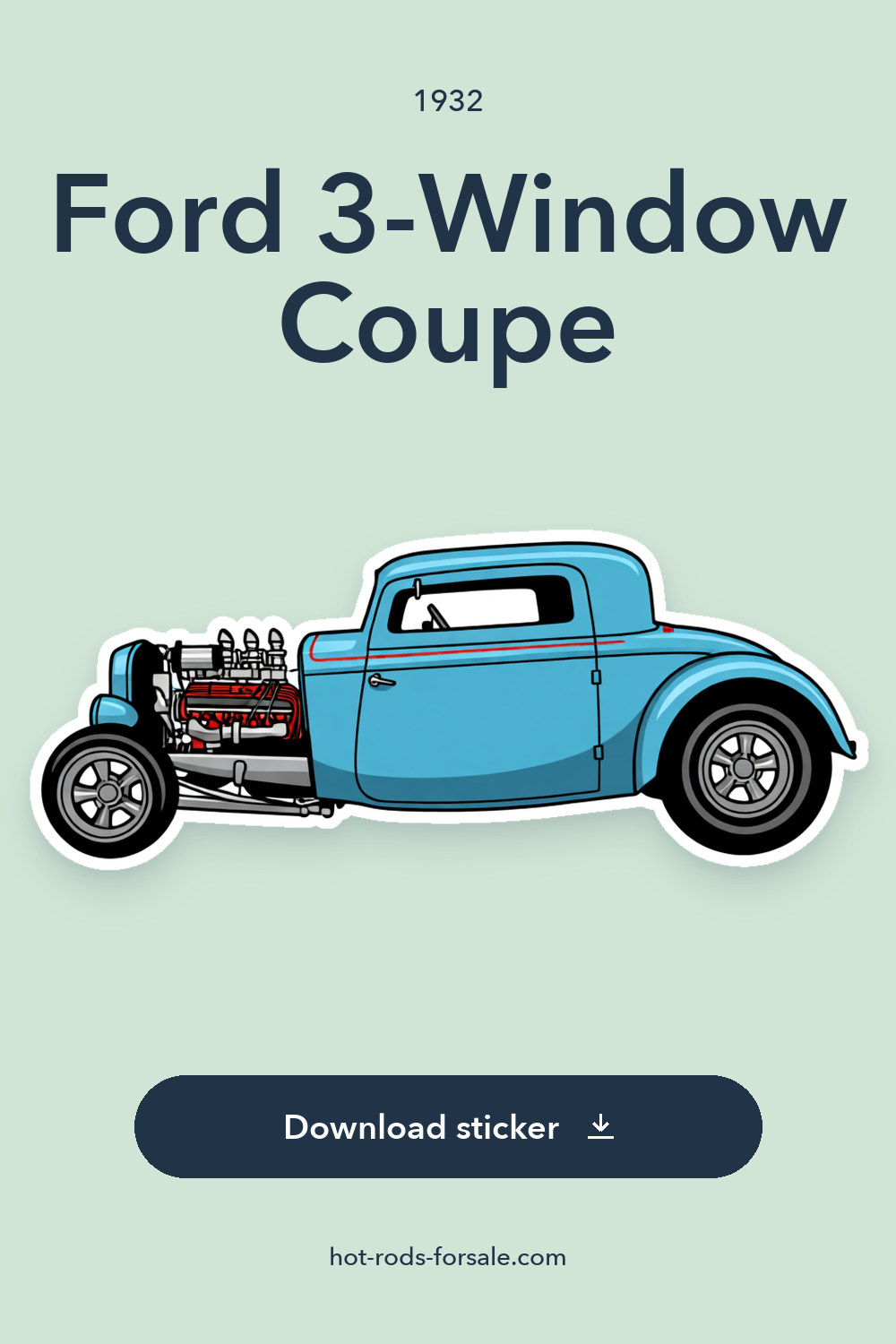 1932 Ford 3-Window Coupe sticker preview