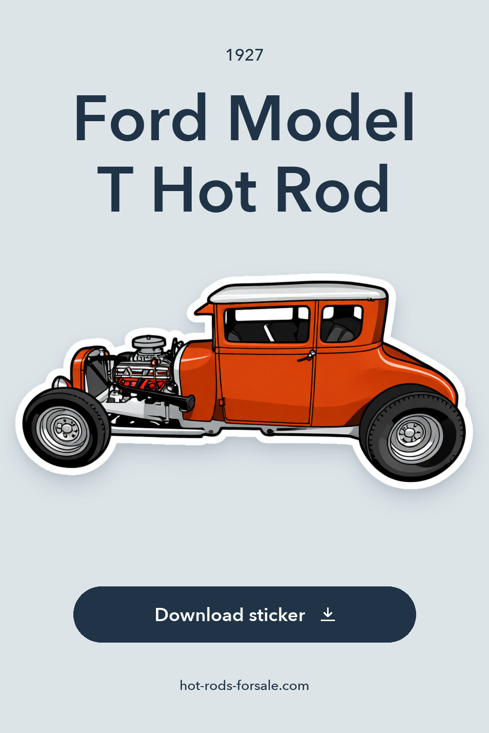1927 Ford Model T Hot Rod sticker preview