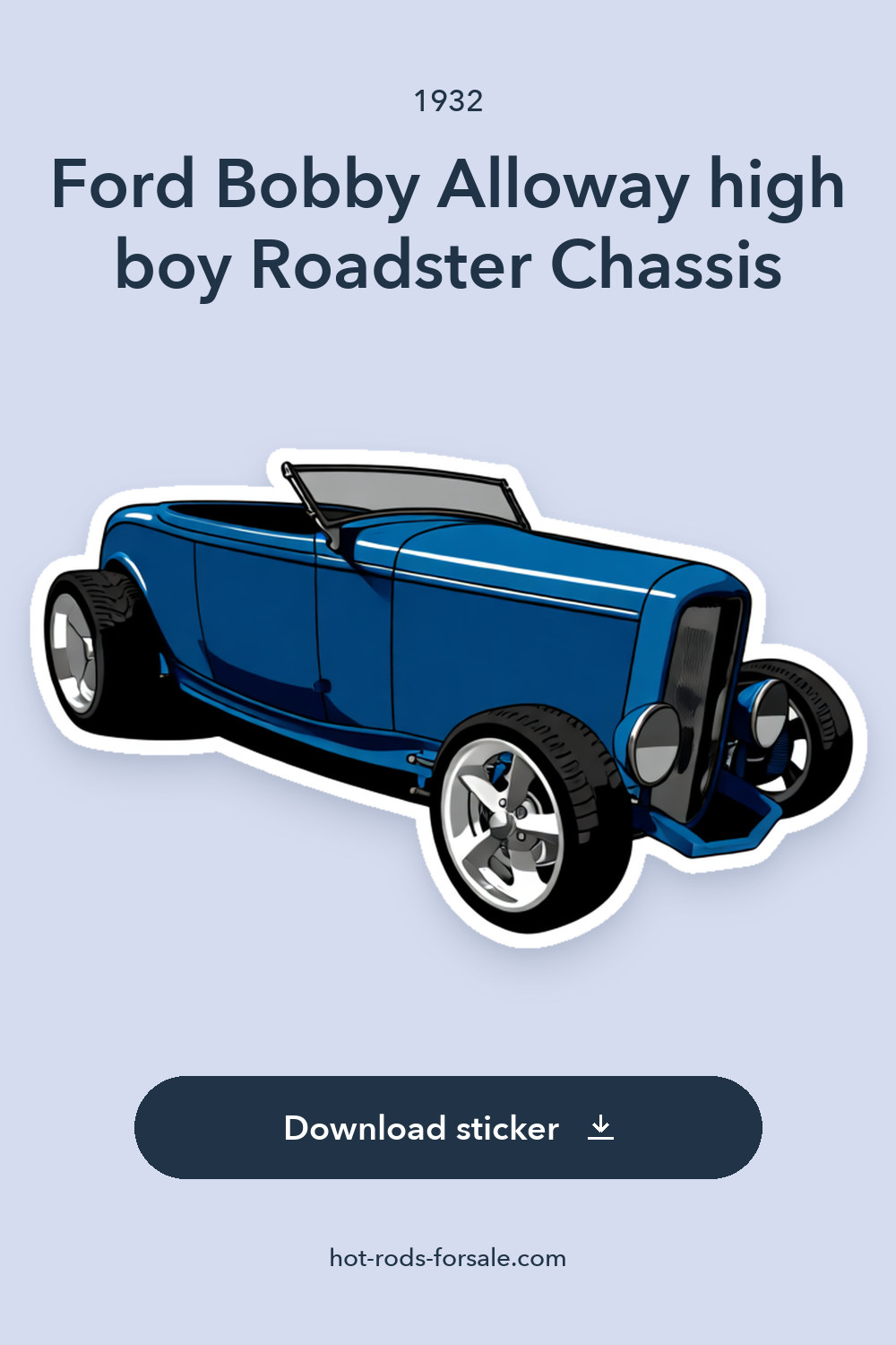 1932 Ford Bobby Alloway high boy Roadster Chassis sticker preview
